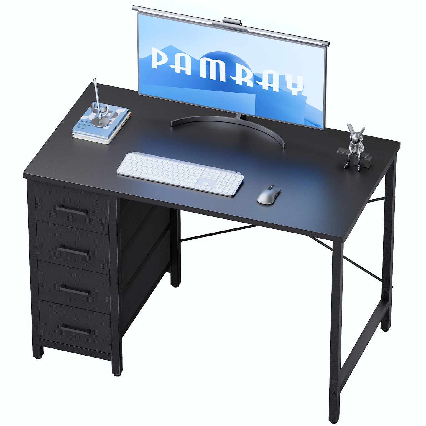 Pamray 32 Inch Computer Desk with 4 Drawers Small Office Desk for Home Bedroom Study Writing Simple Modern Computer Table