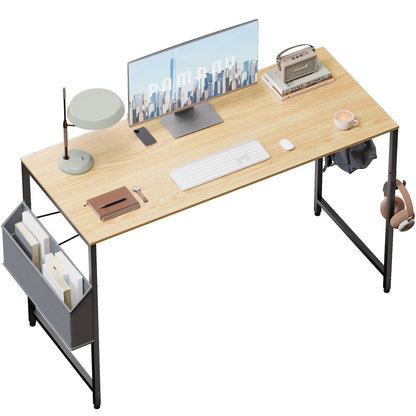 Pamray 47 Inch Computer Desk with Storage Bag, Home Office Work Desk with Headphone Hook, Study Writing Table