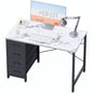 Pamray 32 Inch Computer Desk with 4 Drawers Small Office Desk for Home Bedroom Study Writing Simple Modern Computer Table